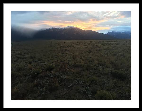 Snowy Morning Mists Crestone - Framed Print