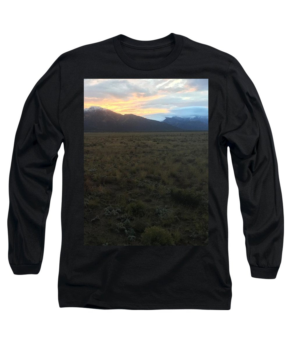 Snowy Morning Mists Crestone - Long Sleeve T-Shirt