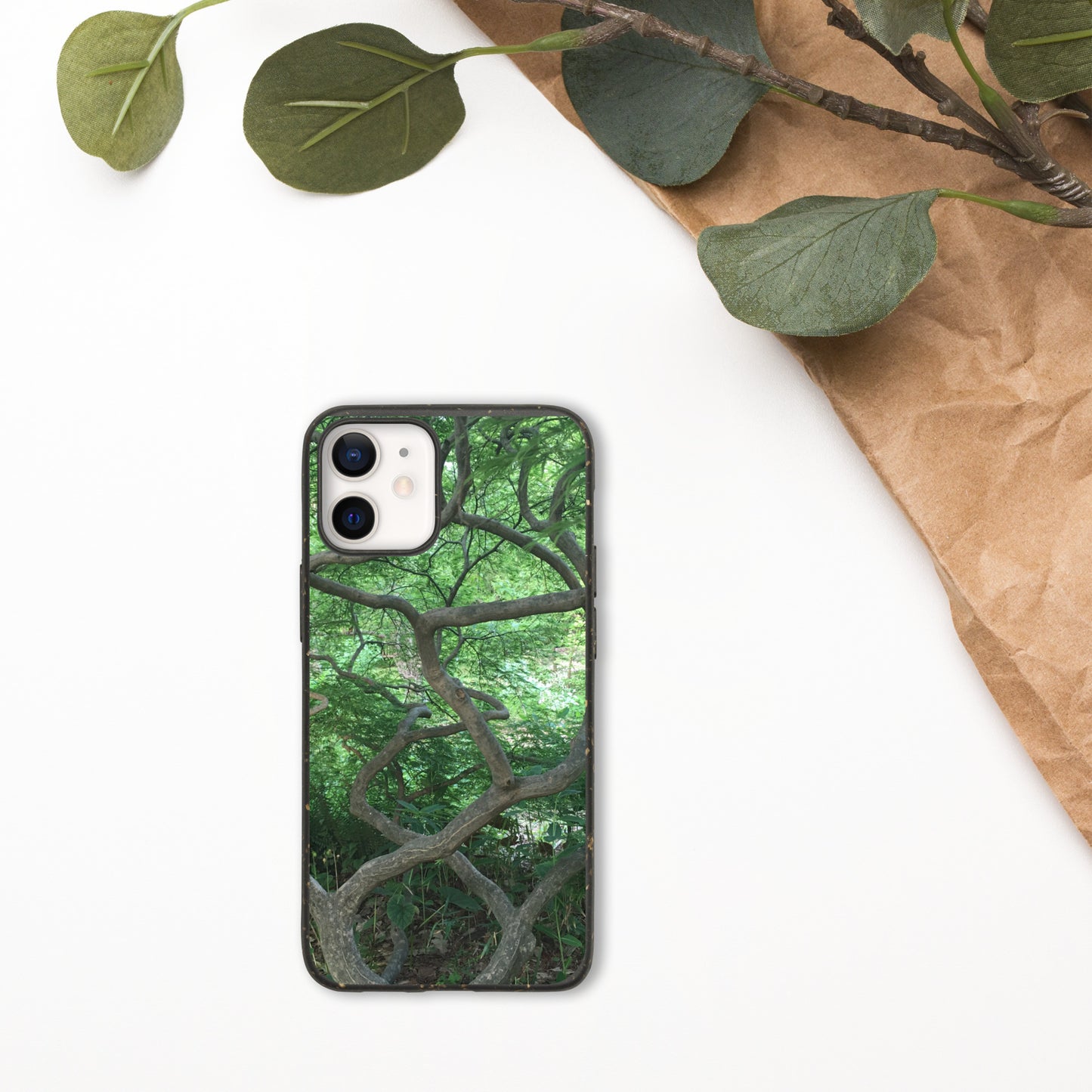 SPECKLED IPHONE CASE : GREEN CASCADING MAPLE TREE