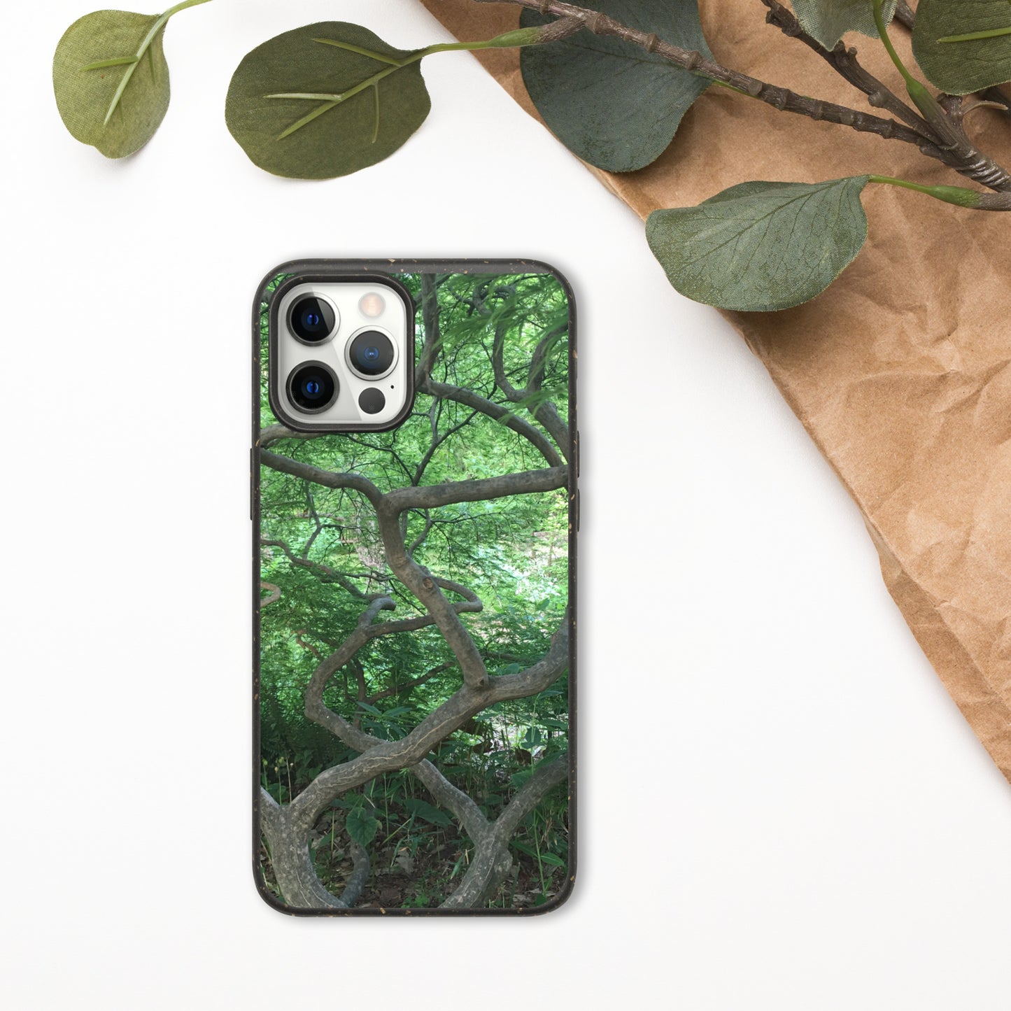 SPECKLED IPHONE CASE : GREEN CASCADING MAPLE TREE