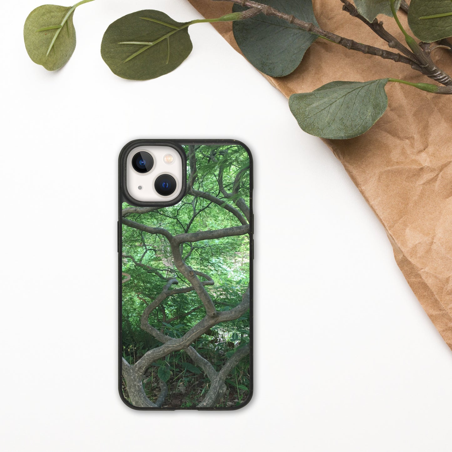 SPECKLED IPHONE CASE : GREEN CASCADING MAPLE TREE