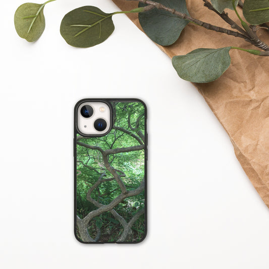 SPECKLED IPHONE CASE : GREEN CASCADING MAPLE TREE