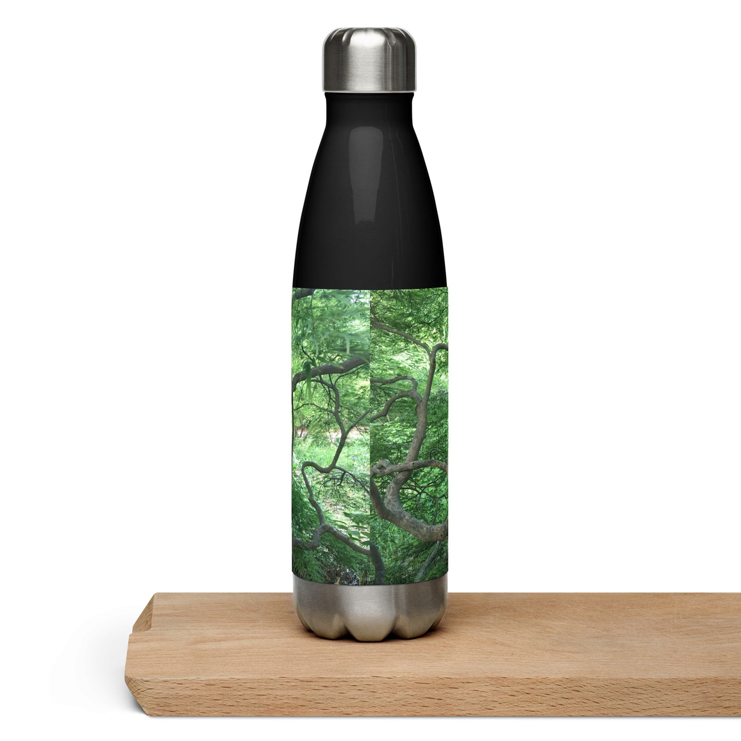 STAINLESS STEEL WATER BOTTLE : CASCADING JAPANESE MAPLE TREE