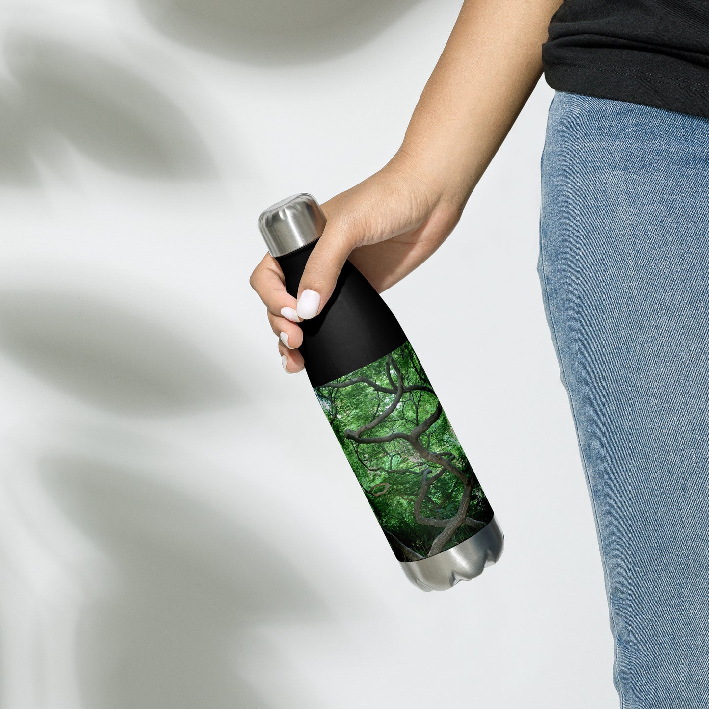 STAINLESS STEEL WATER BOTTLE : CASCADING JAPANESE MAPLE TREE