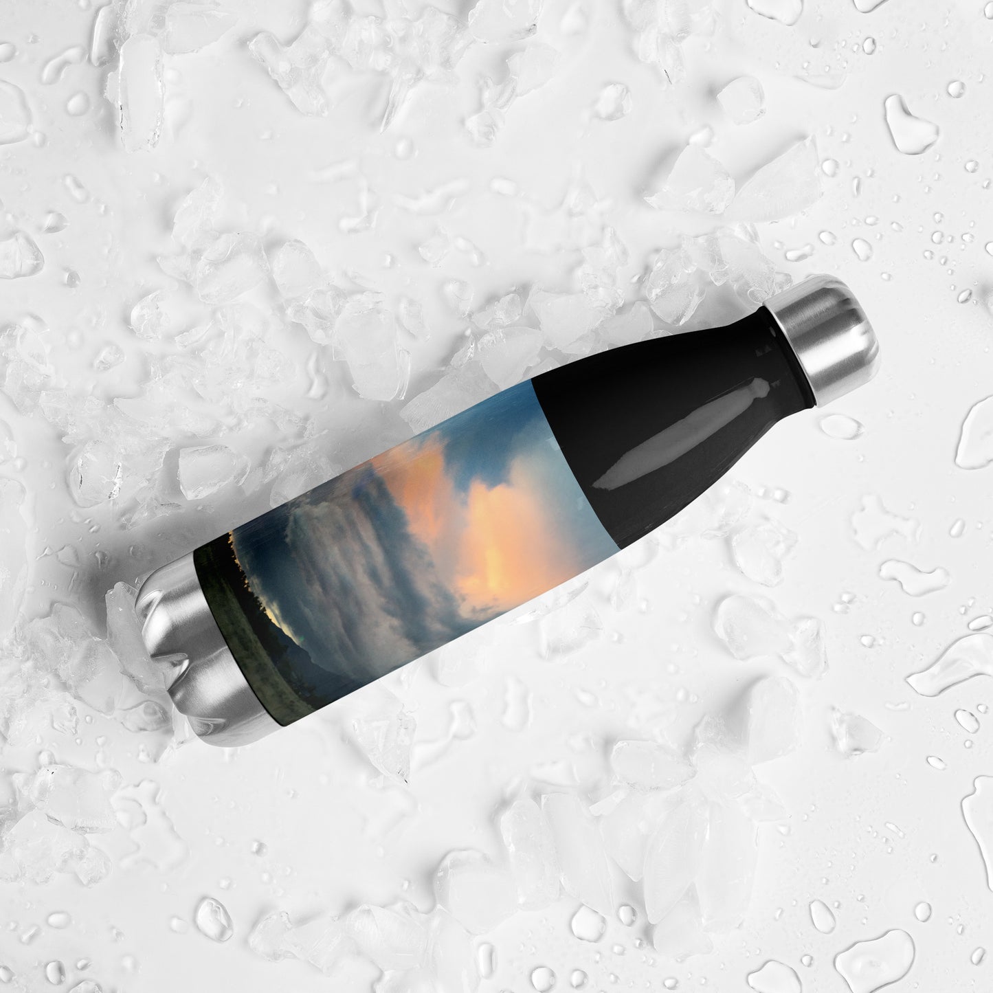 STAINLESS STEEL WATER BOTTLE : BEAUTIFUL SUMMER STORMS CRESTONE