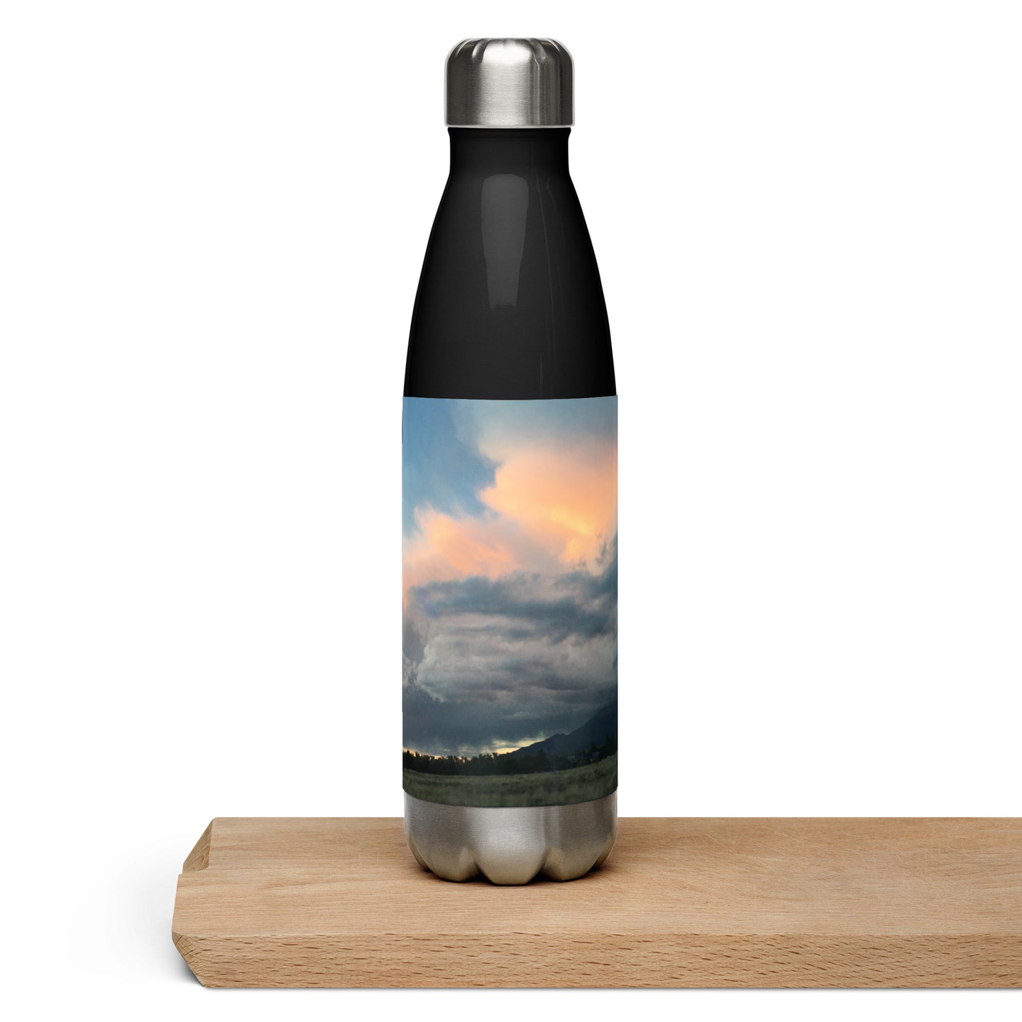 STAINLESS STEEL WATER BOTTLE : BEAUTIFUL SUMMER STORMS CRESTONE