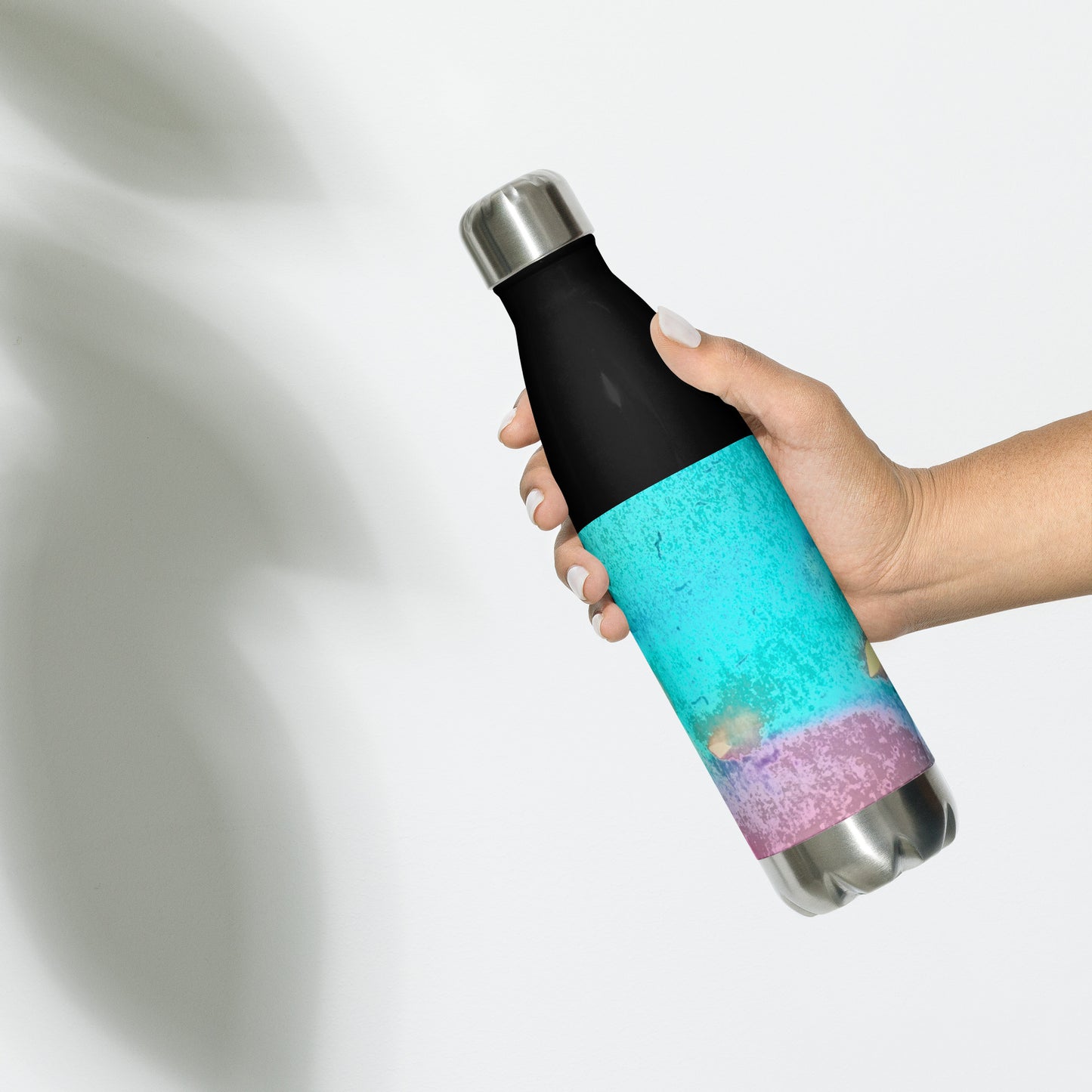 STAINLESS STEEL WATER BOTTLE : TROPICAL WATER MOVEMENTS (CORAL)