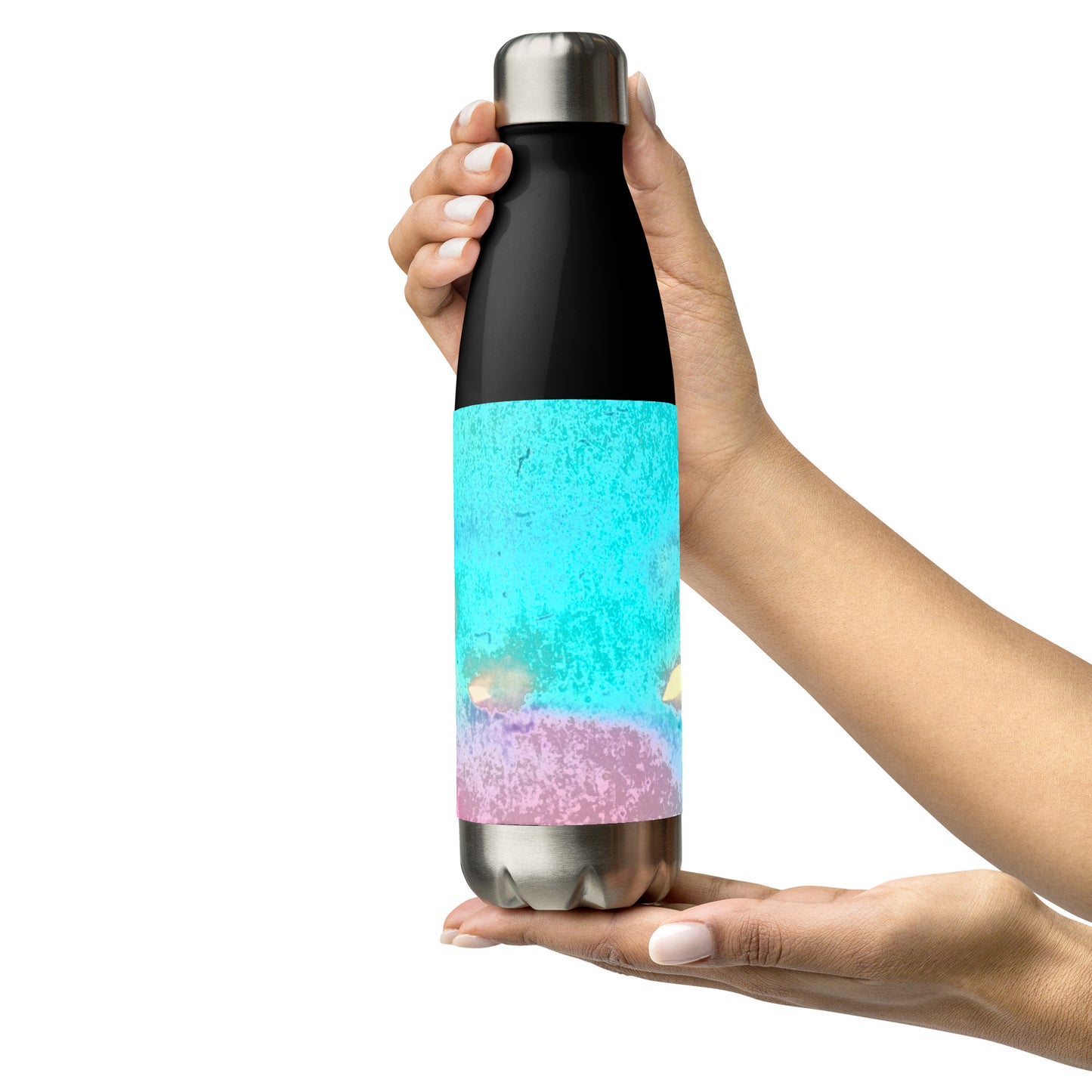 STAINLESS STEEL WATER BOTTLE : TROPICAL WATER MOVEMENTS (CORAL)