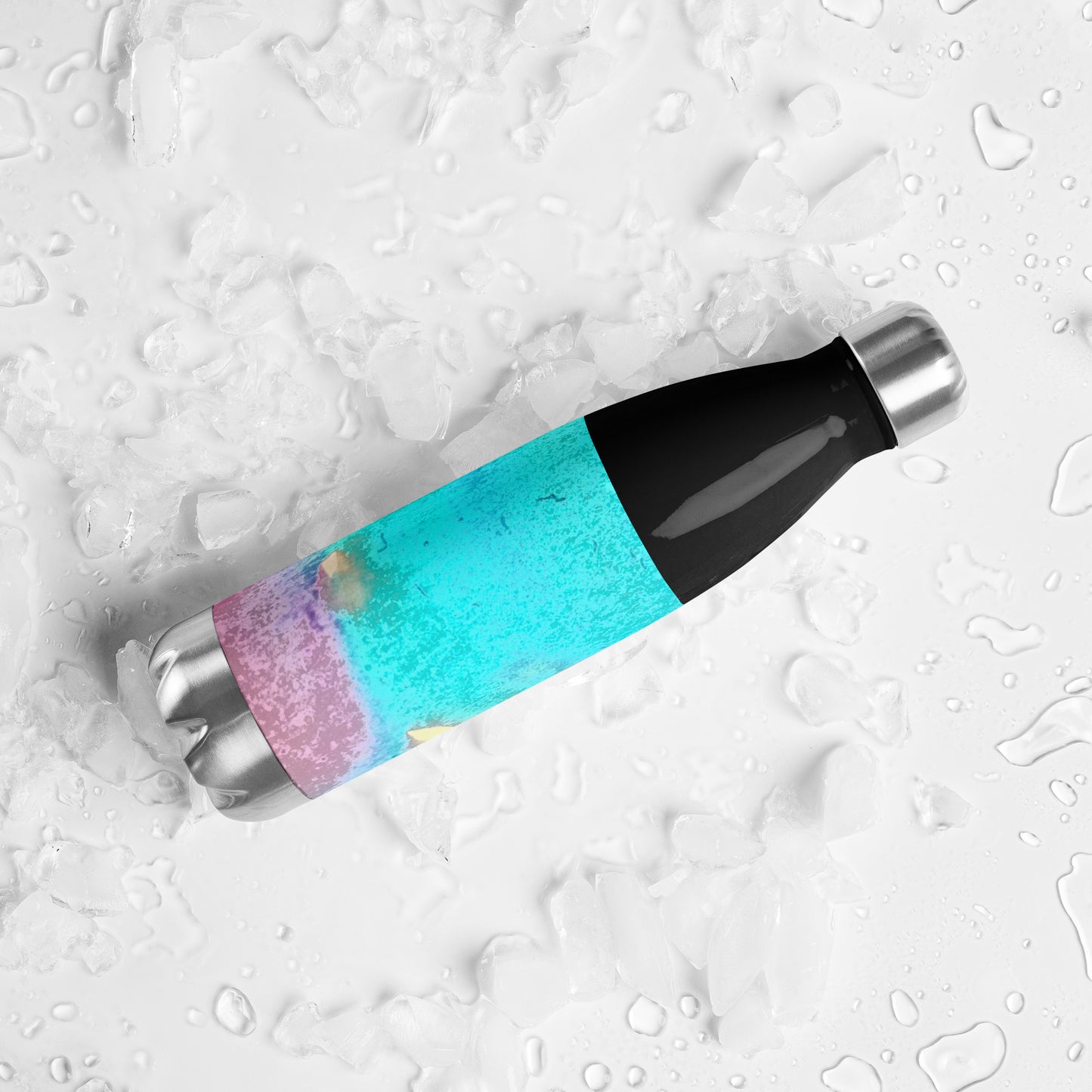 STAINLESS STEEL WATER BOTTLE : TROPICAL WATER MOVEMENTS (CORAL)