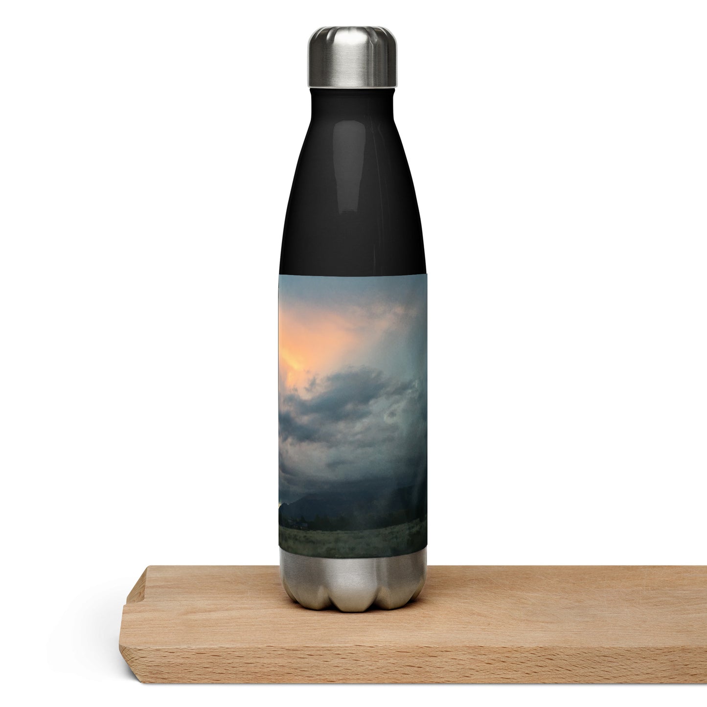 STAINLESS STEEL WATER BOTTLE : BEAUTIFUL SUMMER STORMS CRESTONE