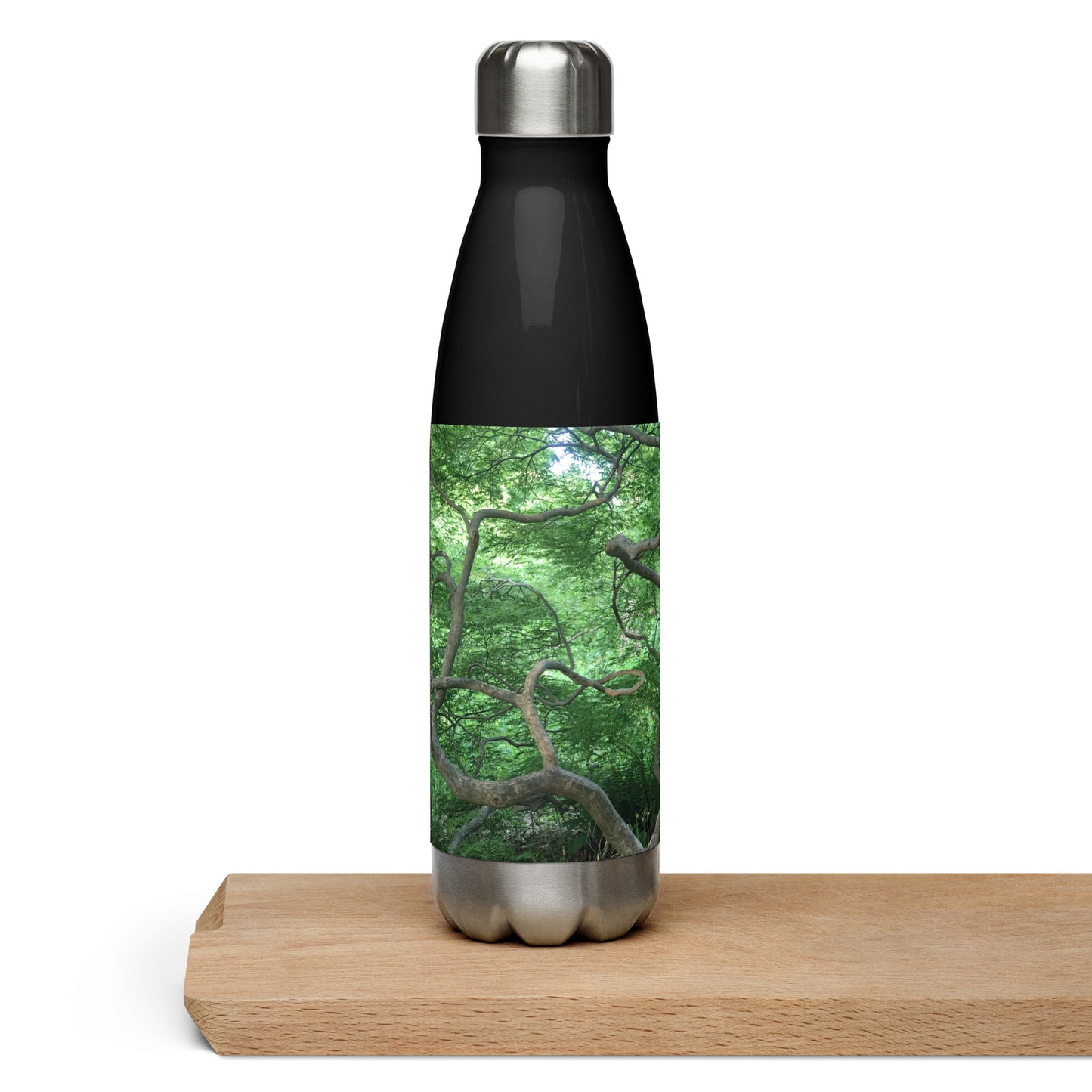 STAINLESS STEEL WATER BOTTLE : CASCADING JAPANESE MAPLE TREE