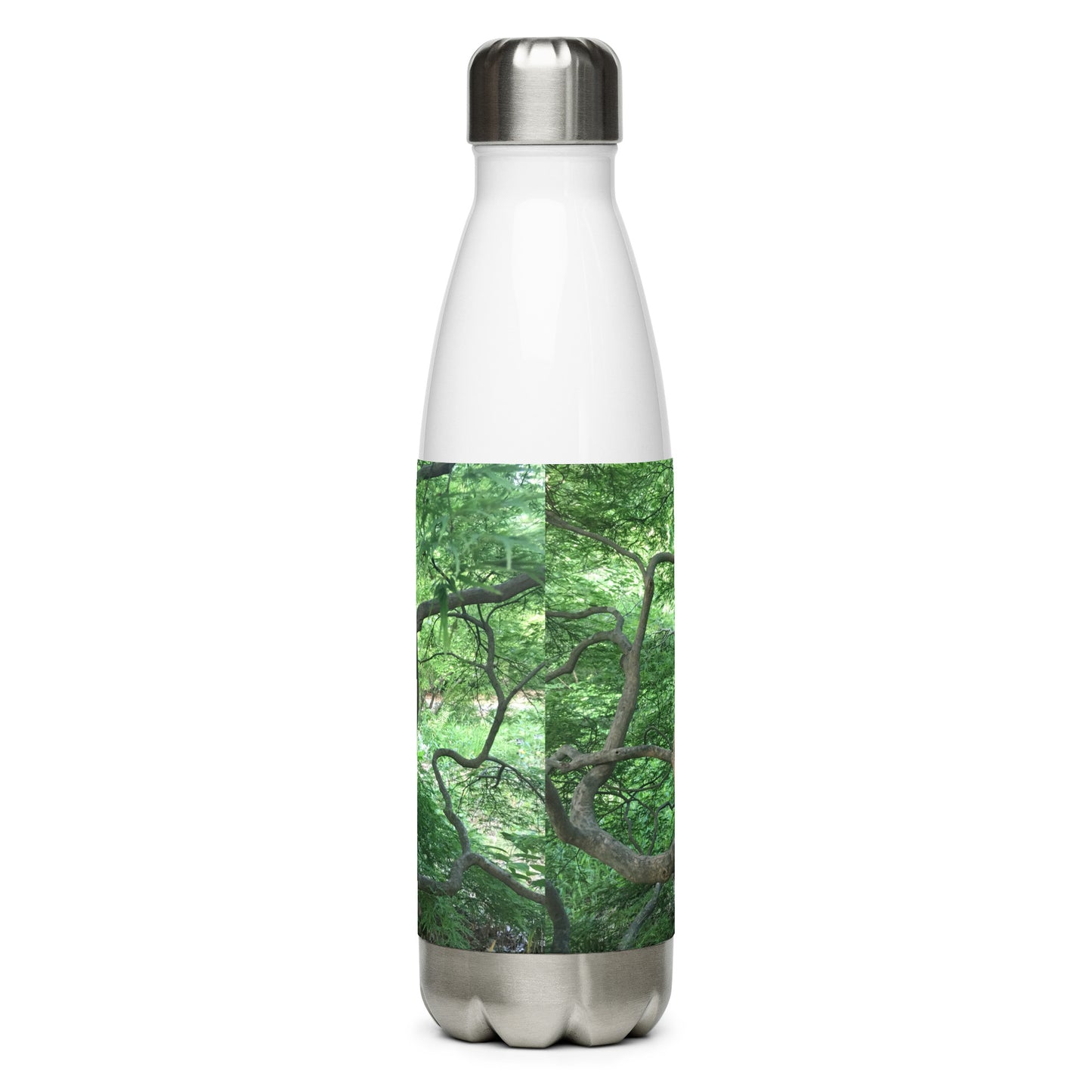 STAINLESS STEEL WATER BOTTLE : CASCADING JAPANESE MAPLE TREE