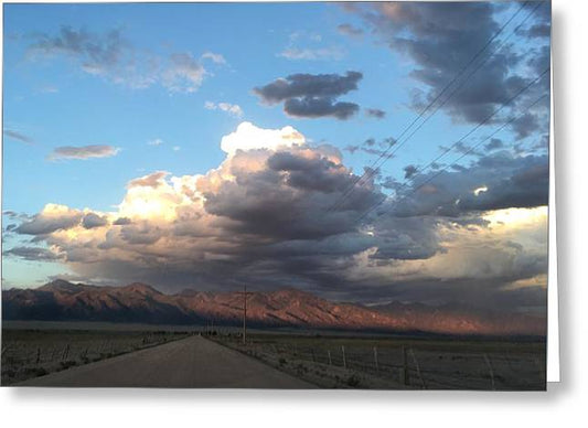 Summer Storm Sunset Crestone - Greeting Card