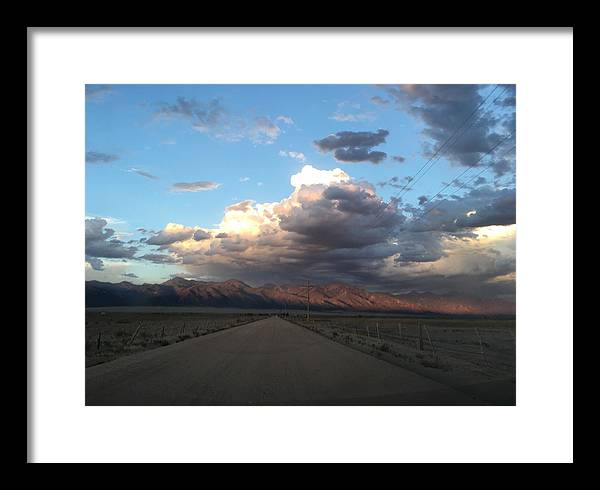 Summer Storm Sunset Crestone - Framed Print