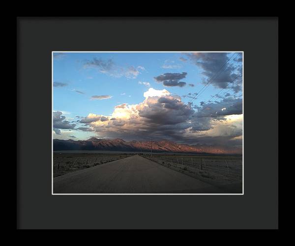 Summer Storm Sunset Crestone - Framed Print