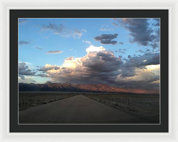 Summer Storm Sunset Crestone - Framed Print