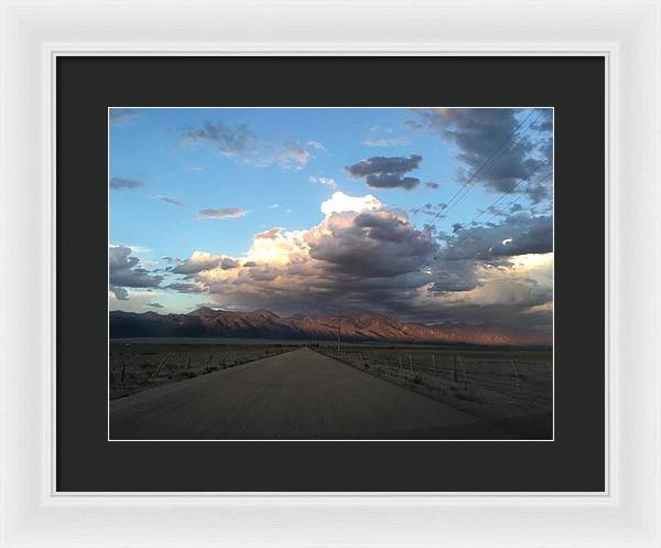 Summer Storm Sunset Crestone - Framed Print