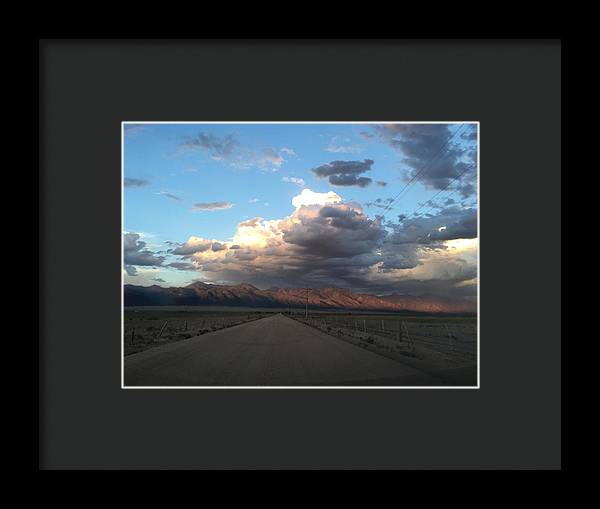 Summer Storm Sunset Crestone - Framed Print