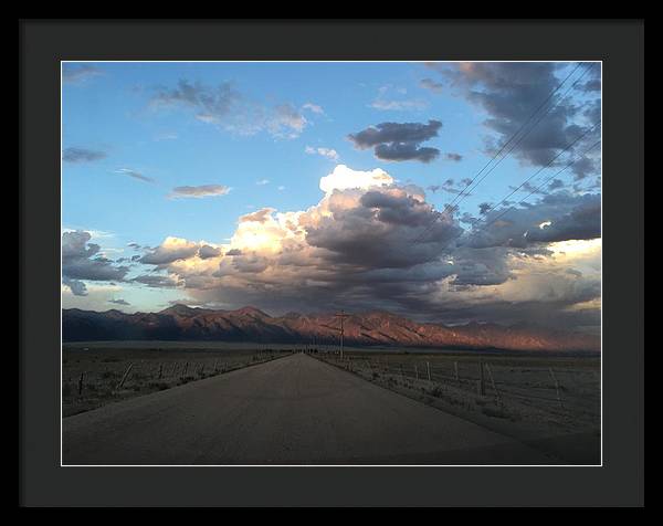 Summer Storm Sunset Crestone - Framed Print