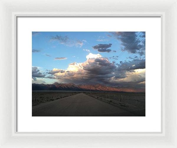 Summer Storm Sunset Crestone - Framed Print