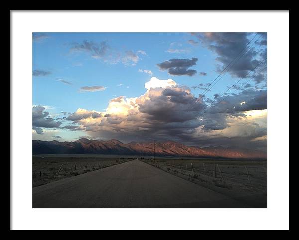 Summer Storm Sunset Crestone - Framed Print