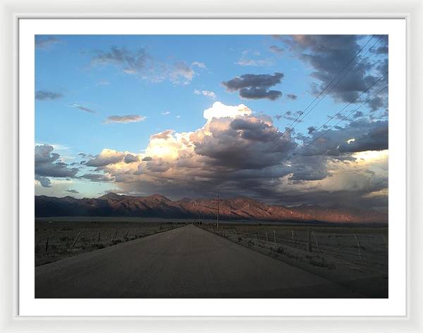 Summer Storm Sunset Crestone - Framed Print