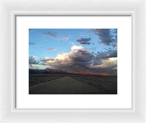 Summer Storm Sunset Crestone - Framed Print