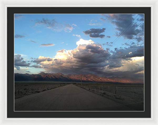 Summer Storm Sunset Crestone - Framed Print