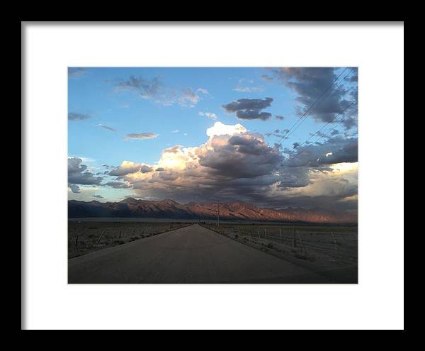 Summer Storm Sunset Crestone - Framed Print