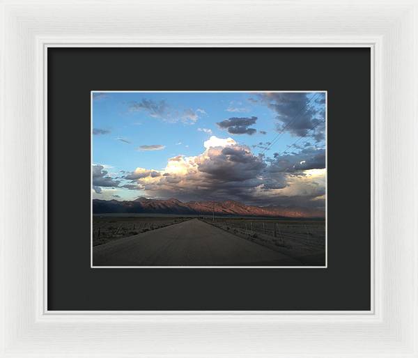 Summer Storm Sunset Crestone - Framed Print