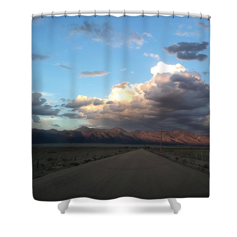 Summer Storm Sunset Crestone - Shower Curtain