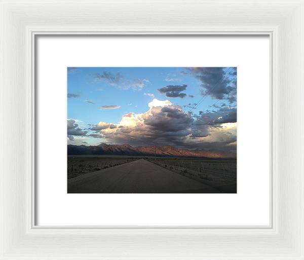 Summer Storm Sunset Crestone - Framed Print