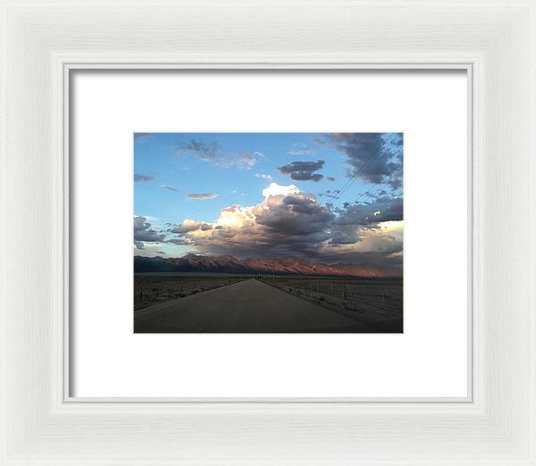 Summer Storm Sunset Crestone - Framed Print