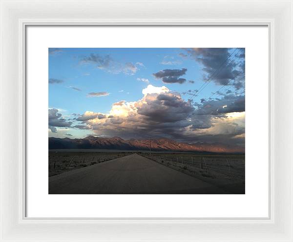 Summer Storm Sunset Crestone - Framed Print