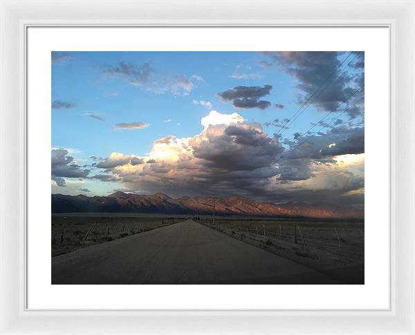 Summer Storm Sunset Crestone - Framed Print