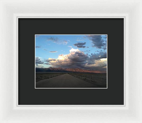 Summer Storm Sunset Crestone - Framed Print