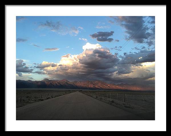 Summer Storm Sunset Crestone - Framed Print