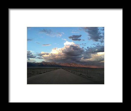 Summer Storm Sunset Crestone - Framed Print