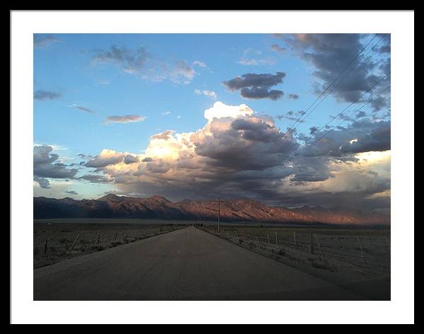 Summer Storm Sunset Crestone - Framed Print