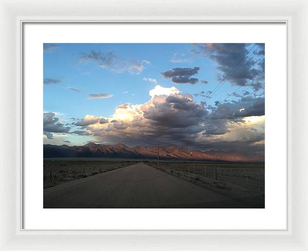 Summer Storm Sunset Crestone - Framed Print