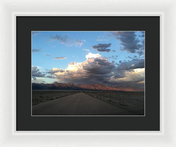 Summer Storm Sunset Crestone - Framed Print