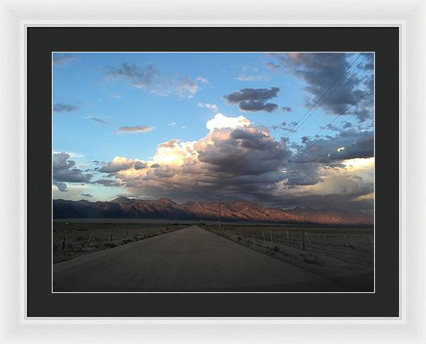 Summer Storm Sunset Crestone - Framed Print