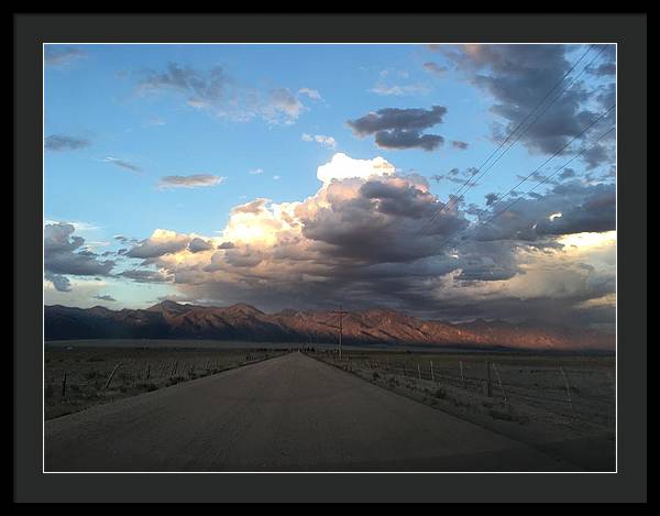 Summer Storm Sunset Crestone - Framed Print