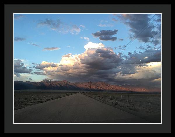 Summer Storm Sunset Crestone - Framed Print