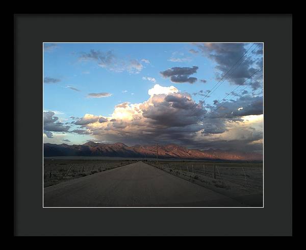 Summer Storm Sunset Crestone - Framed Print