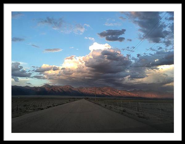 Summer Storm Sunset Crestone - Framed Print