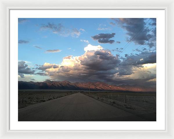 Summer Storm Sunset Crestone - Framed Print