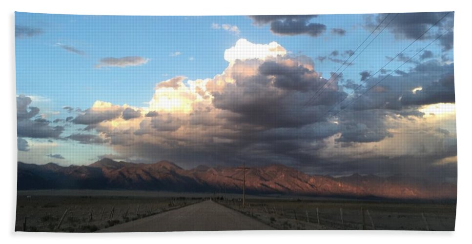 Summer Storm Sunset Crestone - Beach Towel