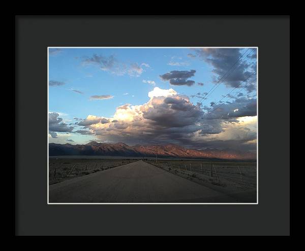 Summer Storm Sunset Crestone - Framed Print