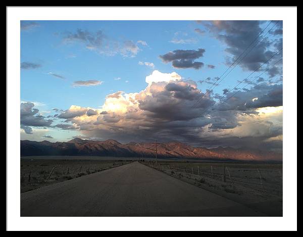 Summer Storm Sunset Crestone - Framed Print